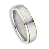 Minimalist Spinner Ring Gold Stainless Steel Modern Anti-Anxiety Band Side View