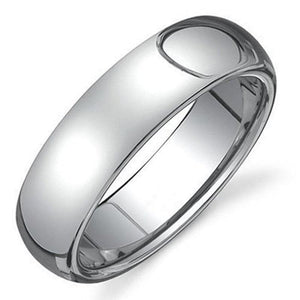 Minimalist Wedding Band Stainless Steel 6mm Simple Handfasting Ring