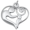 Mother Child Heart Necklace Stainless Steel Pregnancy Pendant