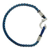 Nautical Electric Blue Rolo Chain Bracelet Fishermens Hook