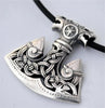 Norse Axe Necklace Silver Stainless Steel Viking Ax Pendant