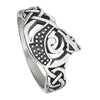Norse Dragon Ring Stainless Steel Celtic Draco Jormungandr Viking Band Right View
