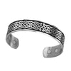 Norse Knot Bracelet Black Silver Stainless Steel Celtic Viking Cuff 2