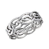 Norse Knot Ring 925 Sterling Silver Infinity Viking Band 6mm Top