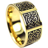 Norse Knotwork Ring Gold Stainless Steel Viking Celtic Wedding Band Right