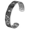 Norse Tree of Life Bracelet Stainless Viking Falcon Yggdrasil Cuff