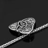 Norse Trinity Knot Necklace Stainless Steel Triquetra Rune Pendant Top View