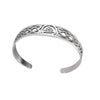 Norse Valknut Bracelet Silver Stainless Steel Viking Style Cuff Bangle Top View