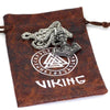 Norse Valknut Thors Hammer Necklace Stainless Steel Viking Pendant With Pouch