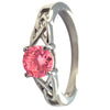 October Birthstone Celtic Knot Ring With Pink CZ Stone