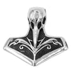 Odins Ravens Huginn Muninn Necklace Stainless Steel Norse Viking Axe Pendant Silver Steel Only