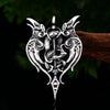 Odins Spear Ravens Viking Necklace Stainless Steel Huginn Muninn Gungnir Pendant