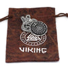Ouroboros Valknut Viking Necklace Stainless Steel Norse Dragon Pendant Pouch