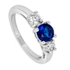 Past Present Future  Sapphire Blue CZ Stone September Birthstone Ring