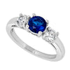 Past Present Future September Birthstone Ring - Sapphire Blue CZ Stone