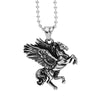 Pegasus Necklace Stainless Steel Mythical Winged Horse Pendant Mare Pony Right View