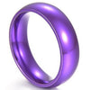 Perfectly Purple Ring Stainless Steel Majestic Wedding Band 6mm