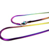 Rainbow Herringbone Chain Womens Stainless Steel Necklace
