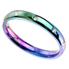 Rainbow Stainless Steel CZ Stone Eternity Fashion Ring