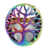 Rainbow Tree of Life Ring Stainless Steel Yggdrasil Family Ancestry Band