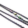 Rope Chain Necklace Rainbow Stainless Stainless Steel 2.5mm Genderless Left