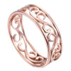 Rose Gold Victorian Style Filigree Ring Stainless Steel Art Nouveau Boho Band