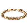 Rose Gold Wheat Spiga Bracelet Stainless Steel Franco Chain 9-in