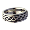 Silver Celtic Knot Spinner Stainless Steel Wedding Band