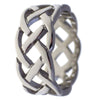 Silver Open Weave Celtic Knot Stainless Steel Ring