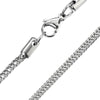 Silver Stainless Steel 2.3mm Wheat Chain Necklace Spiga Franco