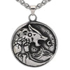 Skoll Hati Norse Necklace Stainless Steel Viking Yggdrasil Wolf Pendant