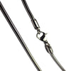 Snake Serpentine Chain Stainless Steel Necklace 3mm 18-24 inch Top View