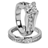 Solitaire with Accents Ring Simple Stacking Eternity Two Piece Set Right View