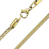 Spiga Franco Wheat Chain Necklace Gold Stainless Steel 2.3mm