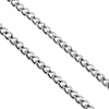 Spiral Curb Chain Necklace Silver Stainless Steel 2.6mm Left View