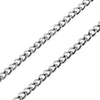 Spiral Curb Chain Necklace Silver Stainless Steel 2.6mm