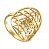 Sri Yantra Ring Gold Stainless Steel Sacred Geometry Golden Proportion Band Right View