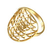Sri Yantra Ring Gold Stainless Steel Sacred Geometry Golden Proportion Band Top View