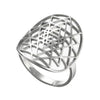 Sri Yantra Ring Stainless Steel Sacred Geometry Golden Proportion Band Left View