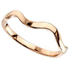 Stackable Rose Gold Stainless Steel Wave Fashion Ring