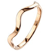 Stackable Rose Gold Stainless Steel Elemental Wave Fashion Ring
