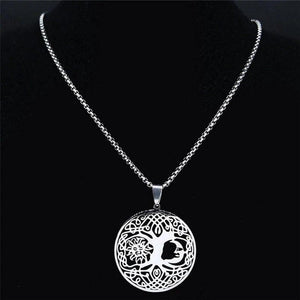 Stainless Steel Celestial Yggdrasil Necklace
