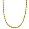 Stainless Steel Gold Rope Chain Necklace 3mm 16-24in