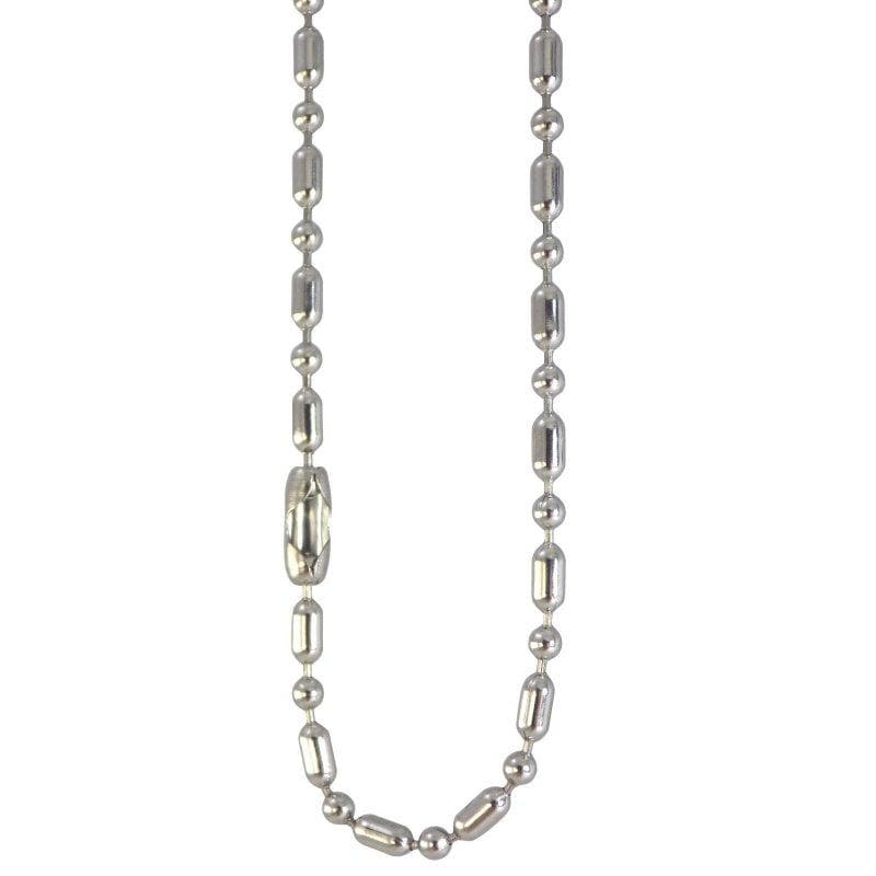 Stainless Steel Necklace Chain Ball and Oval Link 2.3mm Wide 26 inch