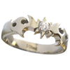 Stainless Steel Norse Queen Viking Crown Ring w/CZ Stone
