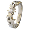 Stainless Steel Norse Queen Viking Crown Ring With CZ Stone 2