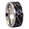 Black and Silver Stainless Steel Filigree Steampunk Ring 1
