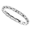 Traditional Faceted Link Tungsten Bracelet Modern Bling Wristband Top