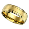 Traditional Gold Wedding Band Modern Handfasting Anniversary Ring Side View