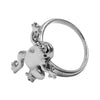 Tree Frog Ring Silver Stainless Steel Rain Forest Thumb Band Side View